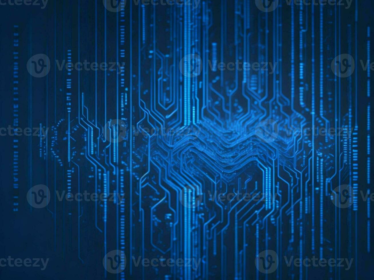 AI generated Digital Cyberspace with Particles and Digital Data Network Connections. High Speed Connection and Data Analysis Technology Digital Abstract Background Concept. 3d rendering photo