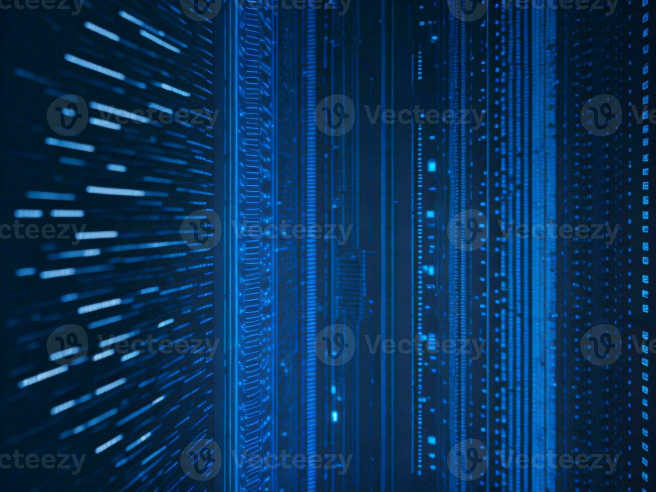 AI generated Digital Cyberspace with Particles and Digital Data Network Connections. High Speed Connection and Data Analysis Technology Digital Abstract Background Concept. 3d rendering photo