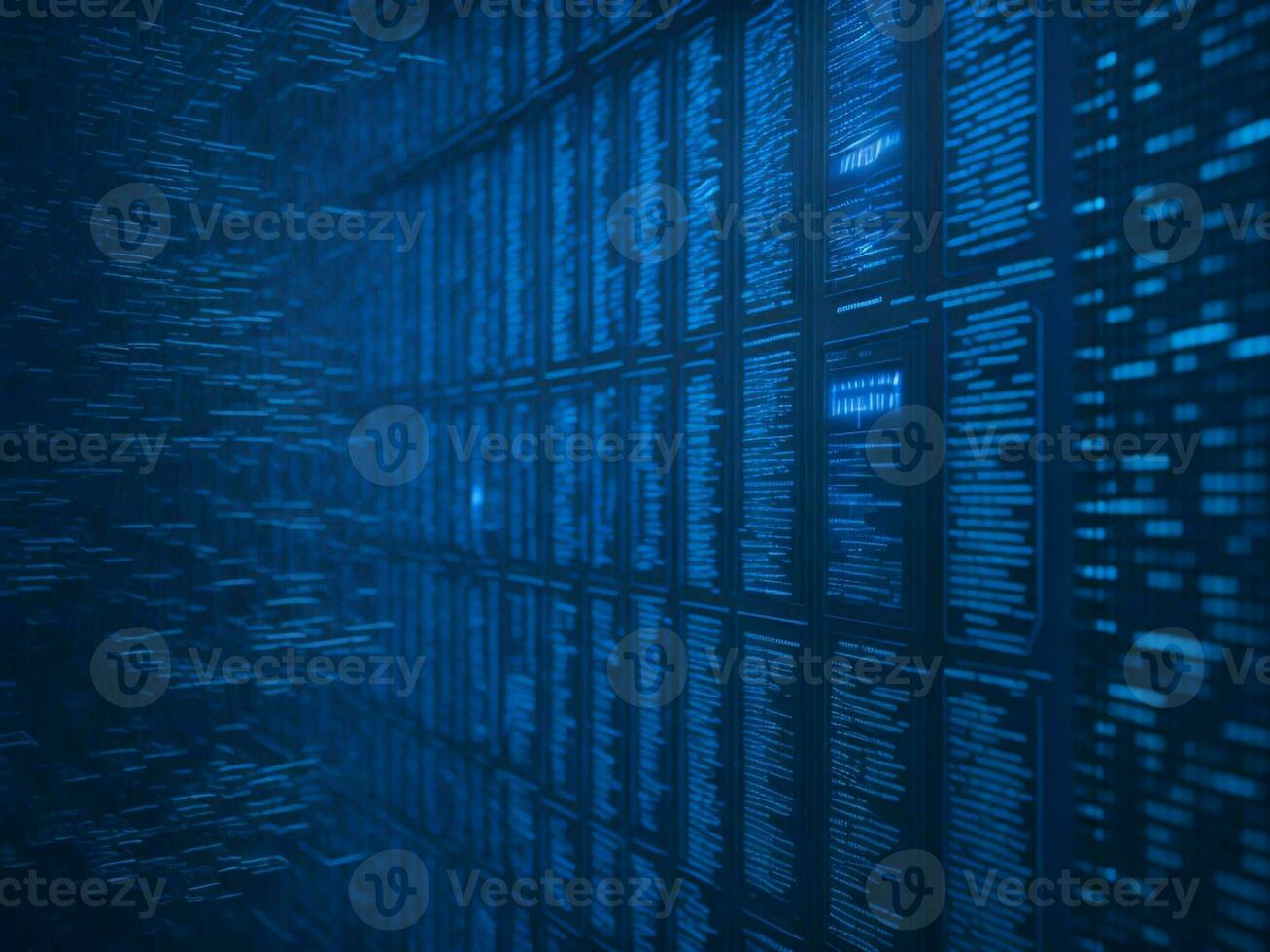 AI generated Digital Cyberspace with Particles and Digital Data Network Connections. High Speed Connection and Data Analysis Technology Digital Abstract Background Concept. 3d rendering photo
