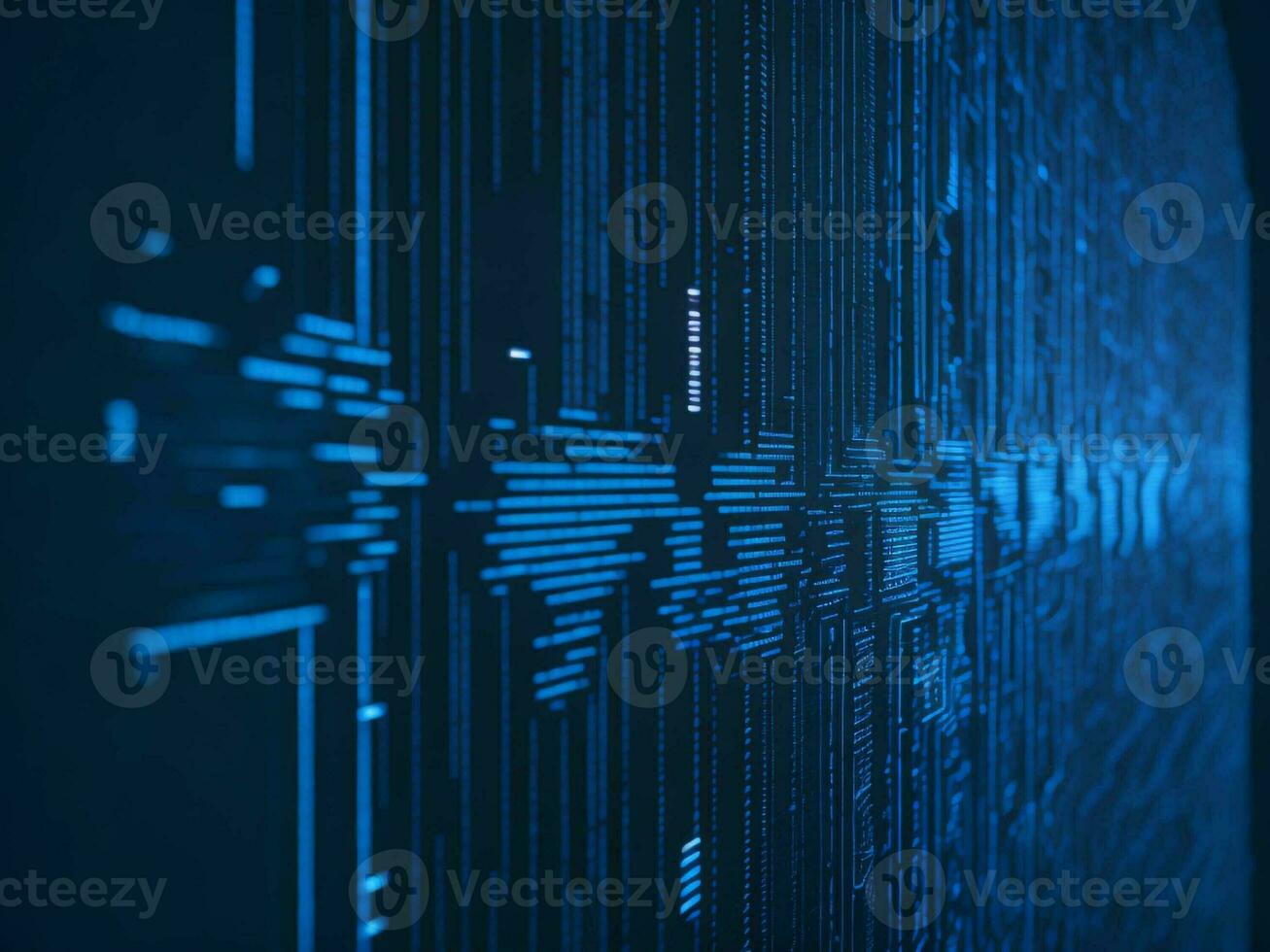 AI generated Digital Cyberspace with Particles and Digital Data Network Connections. High Speed Connection and Data Analysis Technology Digital Abstract Background Concept. 3d rendering photo
