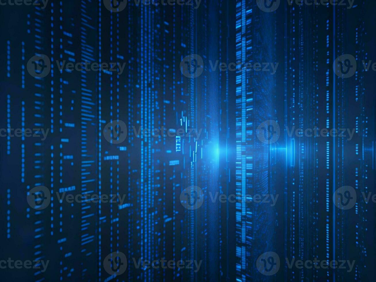 AI generated Digital Cyberspace with Particles and Digital Data Network Connections. High Speed Connection and Data Analysis Technology Digital Abstract Background Concept. 3d rendering photo