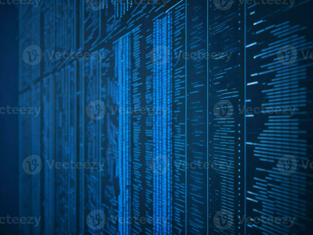 AI generated Digital Cyberspace with Particles and Digital Data Network Connections. High Speed Connection and Data Analysis Technology Digital Abstract Background Concept. 3d rendering photo