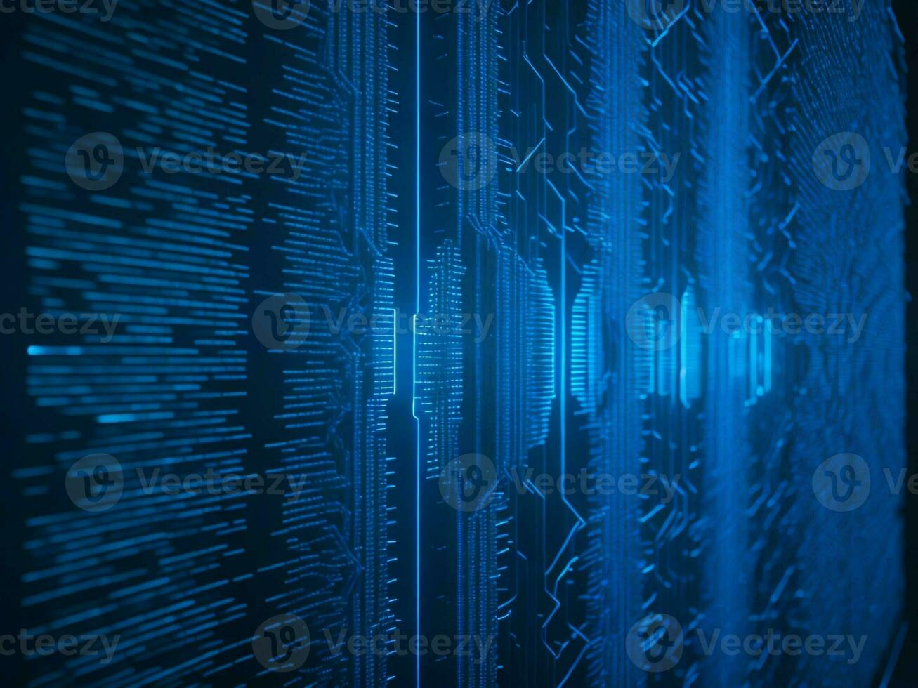 AI generated Digital Cyberspace with Particles and Digital Data Network Connections. High Speed Connection and Data Analysis Technology Digital Abstract Background Concept. 3d rendering photo