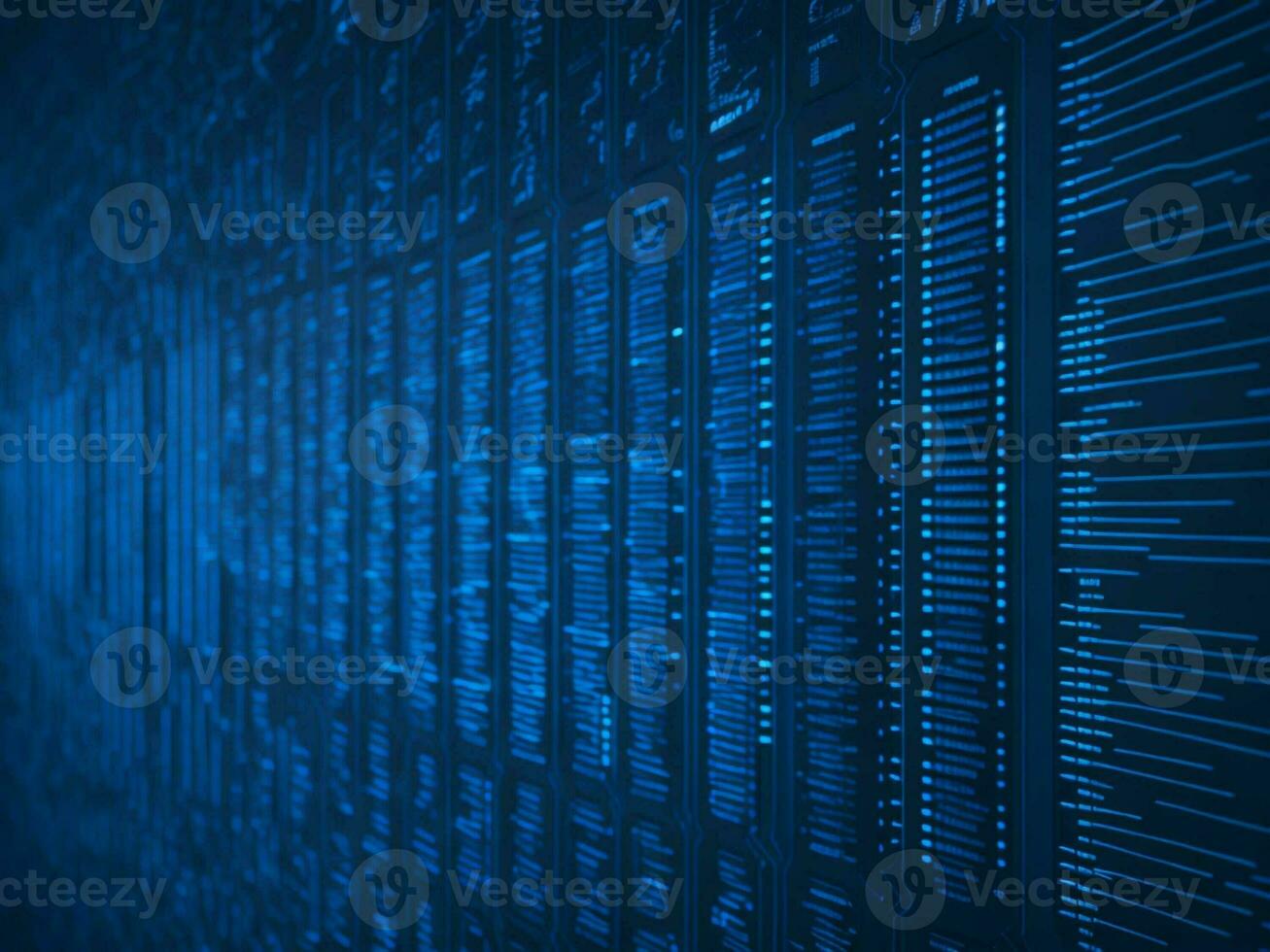 AI generated Digital Cyberspace with Particles and Digital Data Network Connections. High Speed Connection and Data Analysis Technology Digital Abstract Background Concept. 3d rendering photo