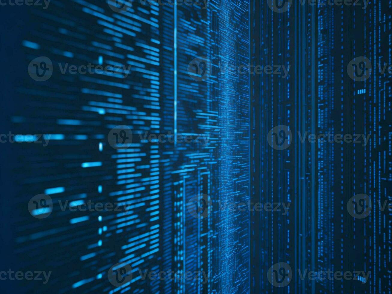 AI generated Digital Cyberspace with Particles and Digital Data Network Connections. High Speed Connection and Data Analysis Technology Digital Abstract Background Concept. 3d rendering photo