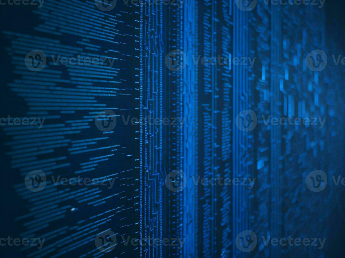AI generated Digital Cyberspace with Particles and Digital Data Network Connections. High Speed Connection and Data Analysis Technology Digital Abstract Background Concept. 3d rendering photo