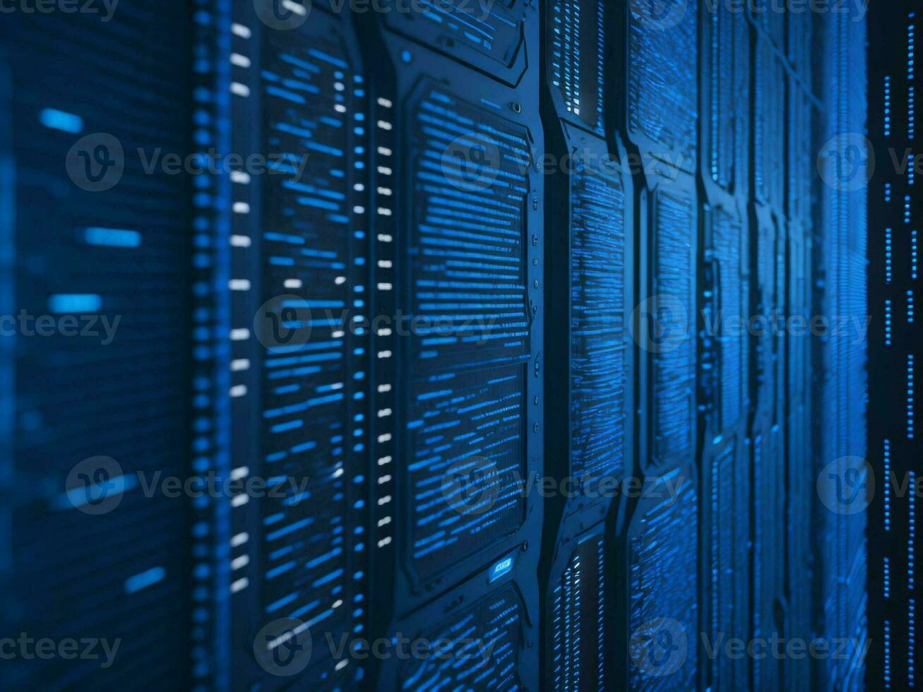AI generated Digital Cyberspace with Particles and Digital Data Network Connections. High Speed Connection and Data Analysis Technology Digital Abstract Background Concept. 3d rendering photo
