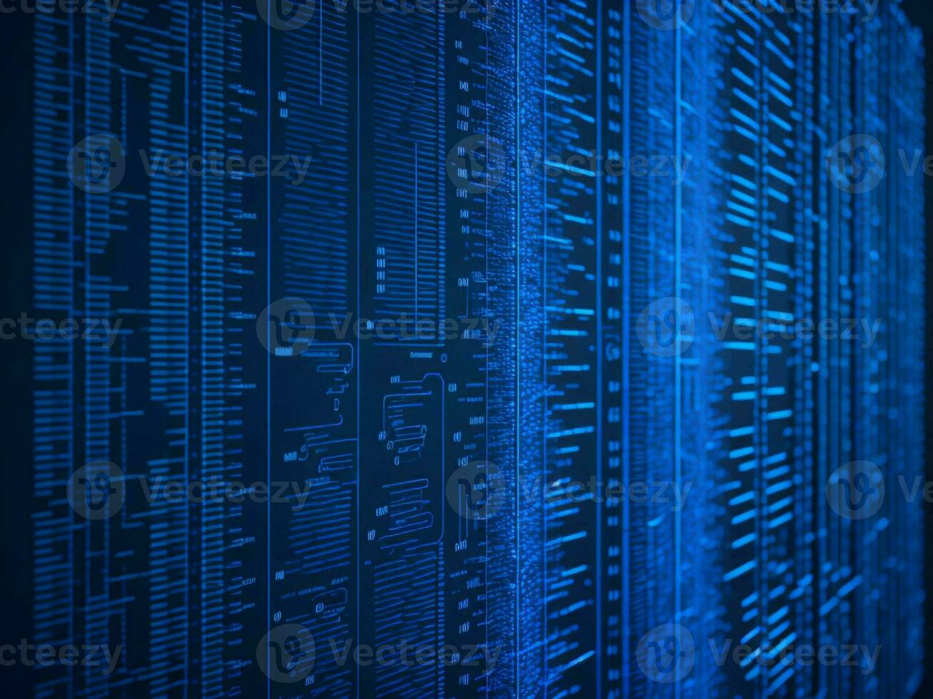 AI generated Digital Cyberspace with Particles and Digital Data Network Connections. High Speed Connection and Data Analysis Technology Digital Abstract Background Concept. 3d rendering photo