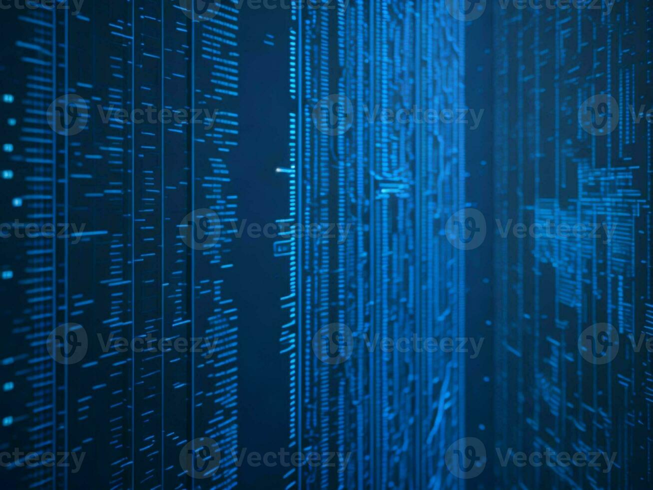 AI generated Digital Cyberspace with Particles and Digital Data Network Connections. High Speed Connection and Data Analysis Technology Digital Abstract Background Concept. 3d rendering photo