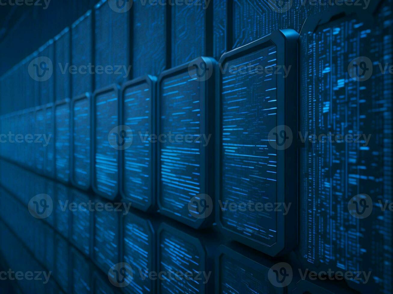 AI generated Digital Cyberspace with Particles and Digital Data Network Connections. High Speed Connection and Data Analysis Technology Digital Abstract Background Concept. 3d rendering photo