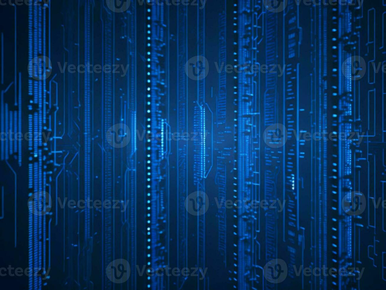 AI generated Digital Cyberspace with Particles and Digital Data Network Connections. High Speed Connection and Data Analysis Technology Digital Abstract Background Concept. 3d rendering photo