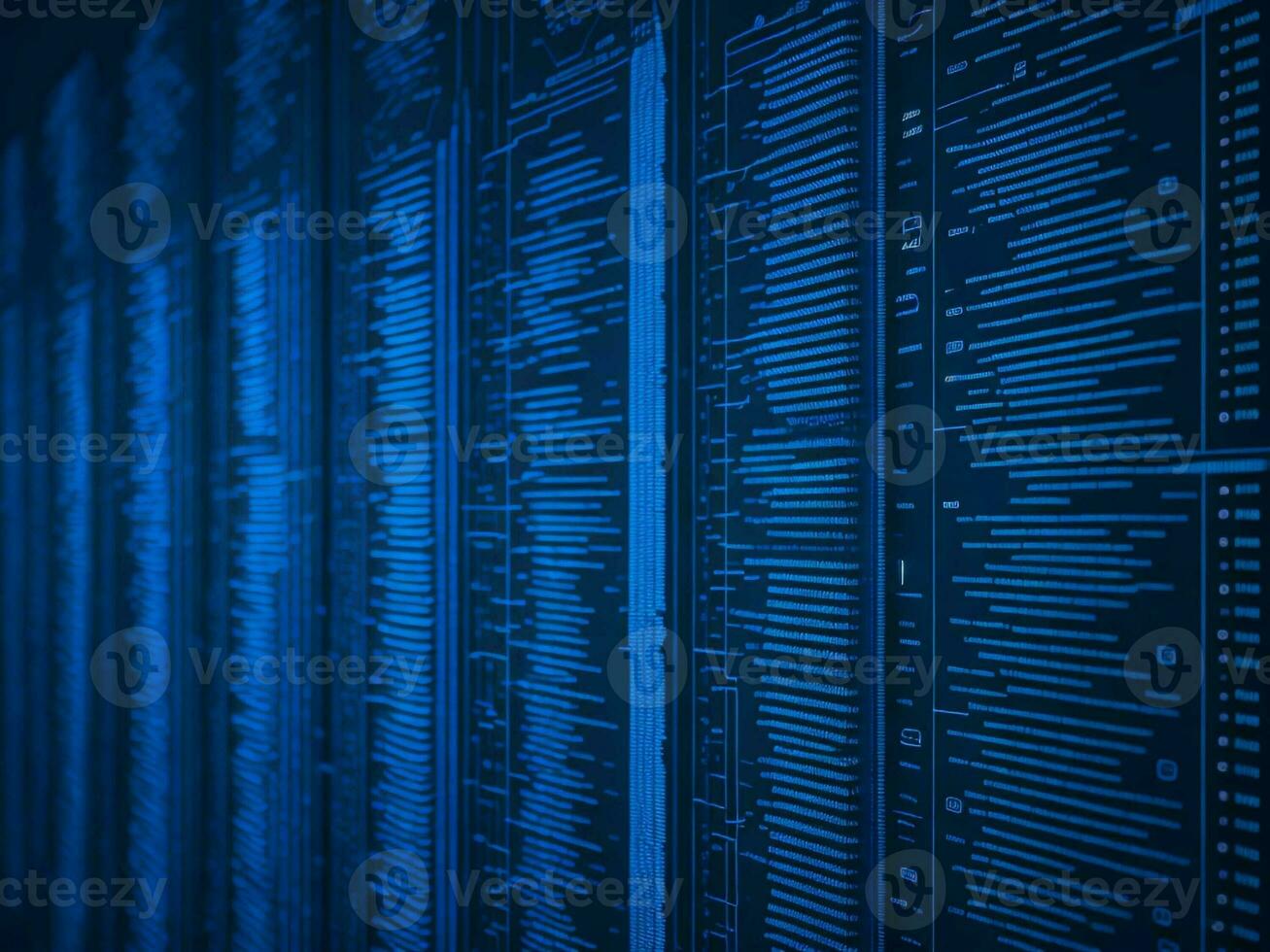 AI generated Digital Cyberspace with Particles and Digital Data Network Connections. High Speed Connection and Data Analysis Technology Digital Abstract Background Concept. 3d rendering photo