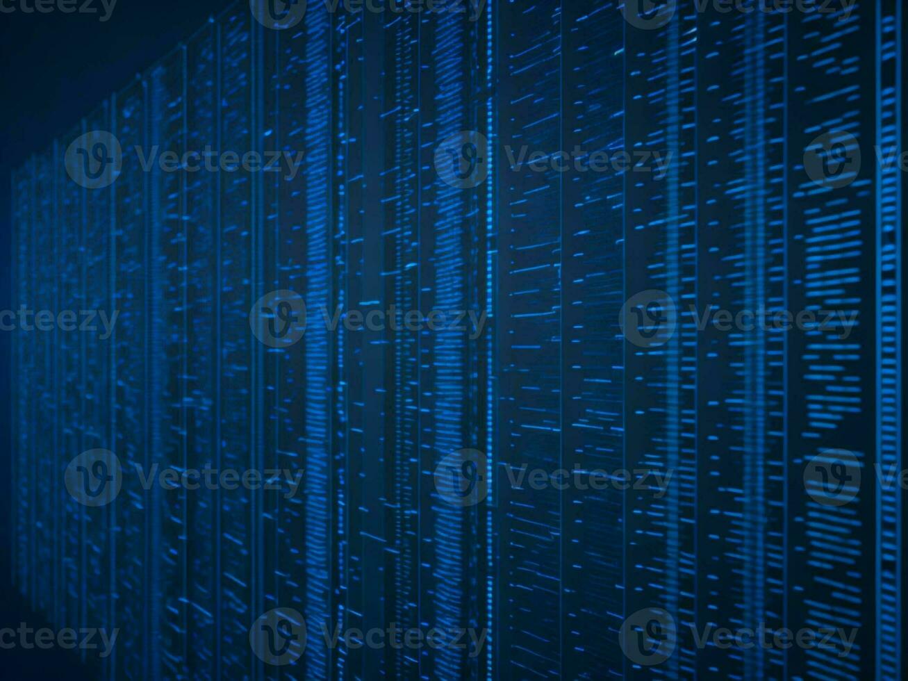 AI generated Digital Cyberspace with Particles and Digital Data Network Connections. High Speed Connection and Data Analysis Technology Digital Abstract Background Concept. 3d rendering photo