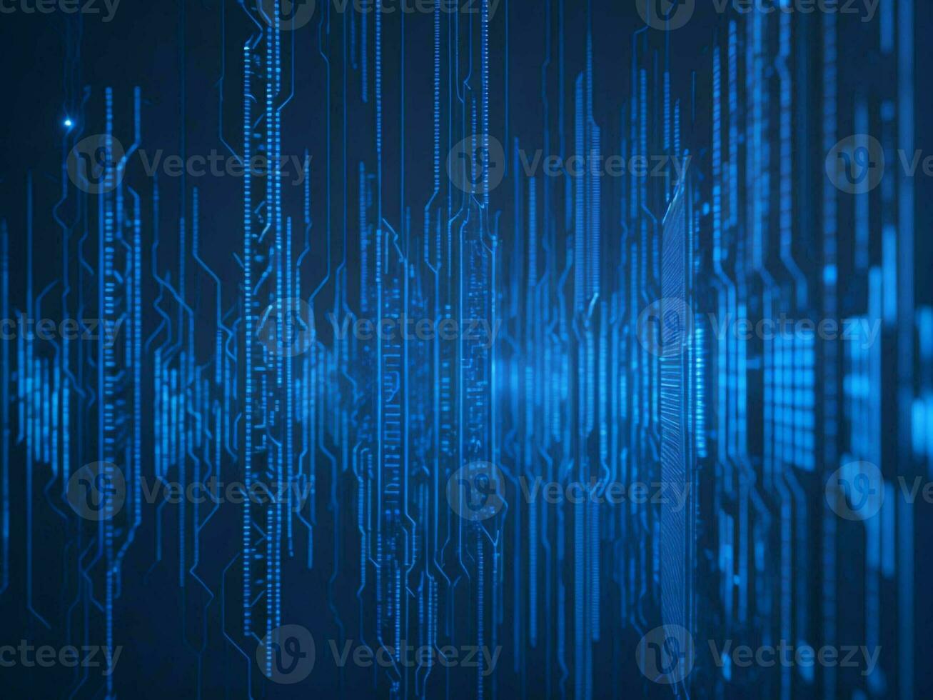 AI generated Digital Cyberspace with Particles and Digital Data Network Connections. High Speed Connection and Data Analysis Technology Digital Abstract Background Concept. 3d rendering photo