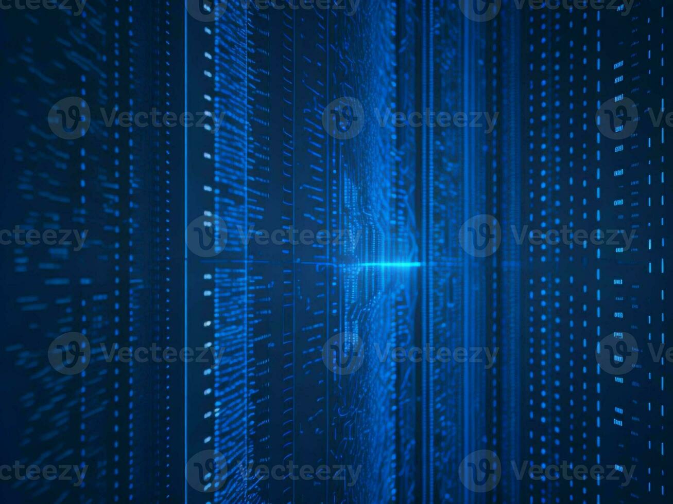 AI generated Digital Cyberspace with Particles and Digital Data Network Connections. High Speed Connection and Data Analysis Technology Digital Abstract Background Concept. 3d rendering photo