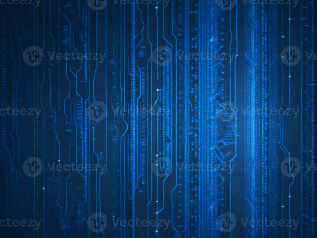 AI generated Digital Cyberspace with Particles and Digital Data Network Connections. High Speed Connection and Data Analysis Technology Digital Abstract Background Concept. 3d rendering photo