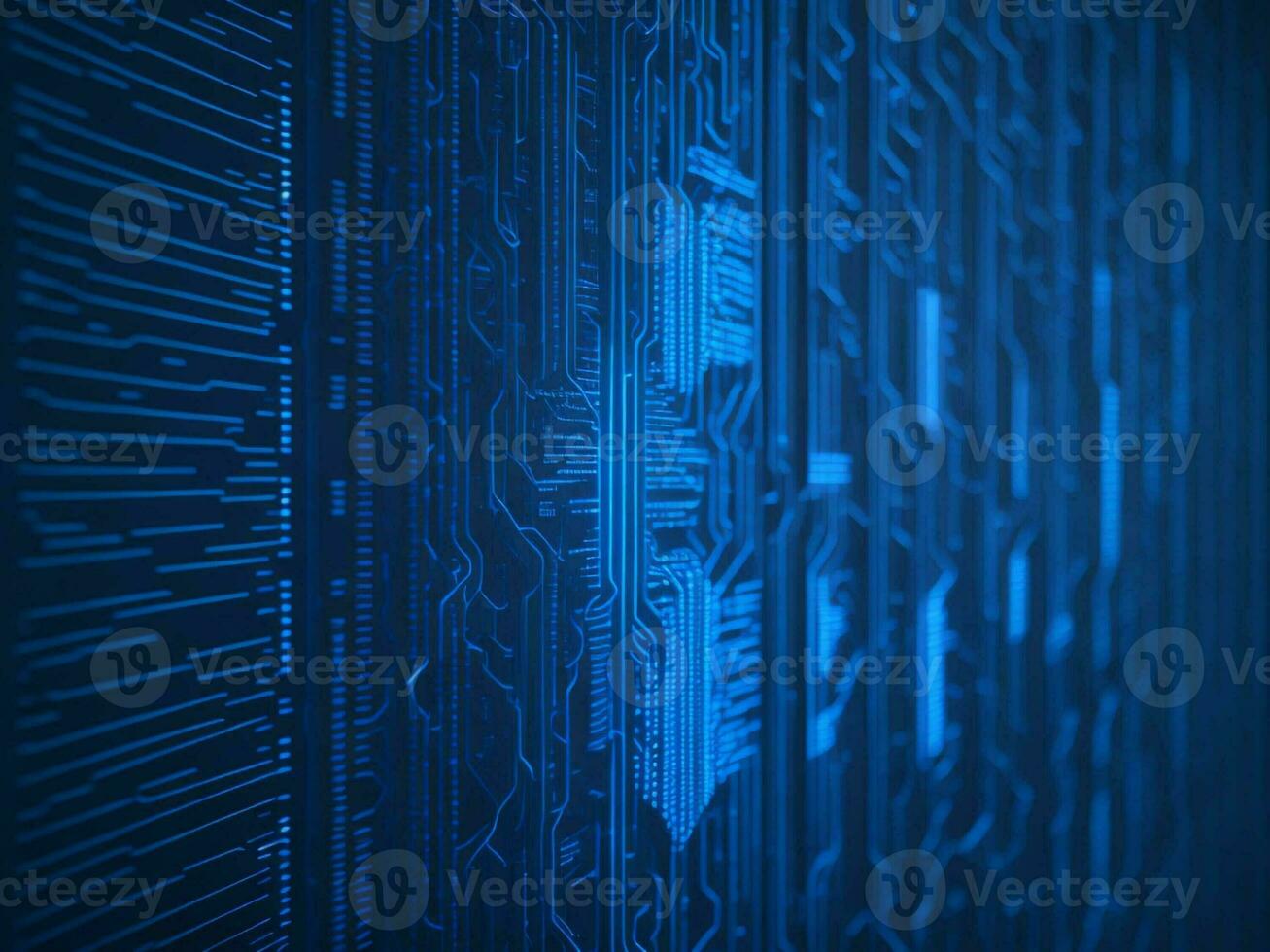 AI generated Digital Cyberspace with Particles and Digital Data Network Connections. High Speed Connection and Data Analysis Technology Digital Abstract Background Concept. 3d rendering photo