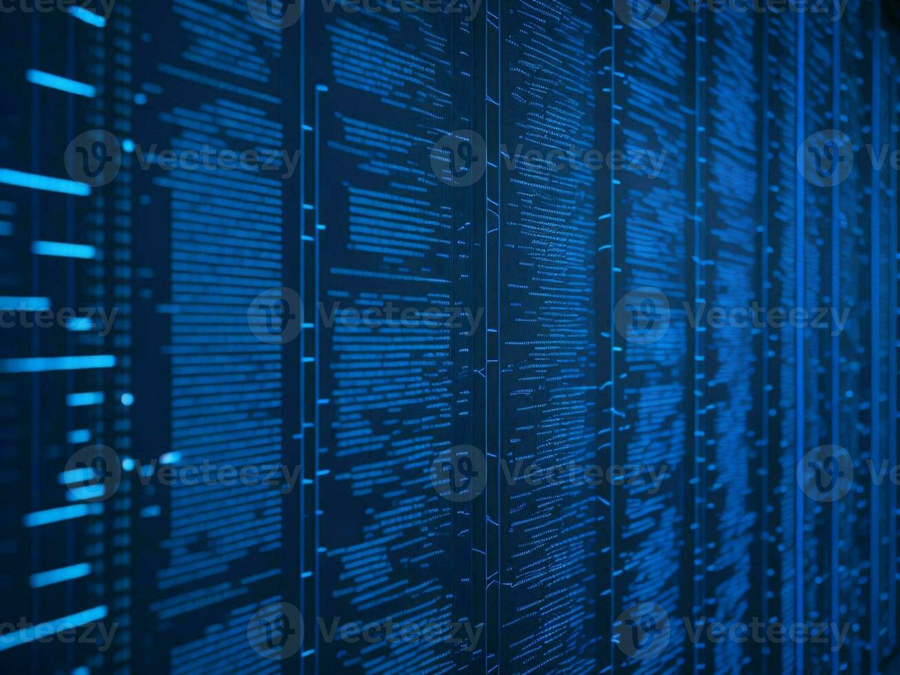 AI generated Digital Cyberspace with Particles and Digital Data Network Connections. High Speed Connection and Data Analysis Technology Digital Abstract Background Concept. 3d rendering photo