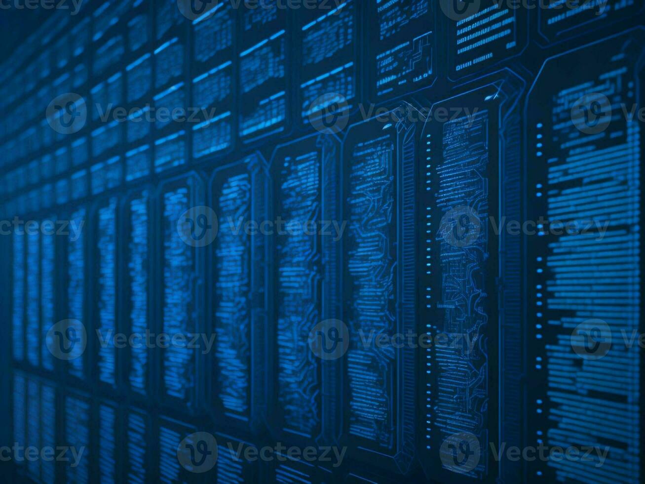 AI generated Digital Cyberspace with Particles and Digital Data Network Connections. High Speed Connection and Data Analysis Technology Digital Abstract Background Concept. 3d rendering photo