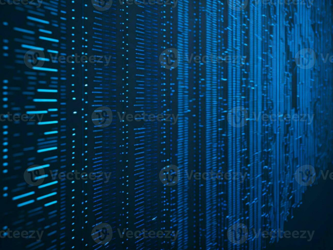 AI generated Digital Cyberspace with Particles and Digital Data Network Connections. High Speed Connection and Data Analysis Technology Digital Abstract Background Concept. 3d rendering photo