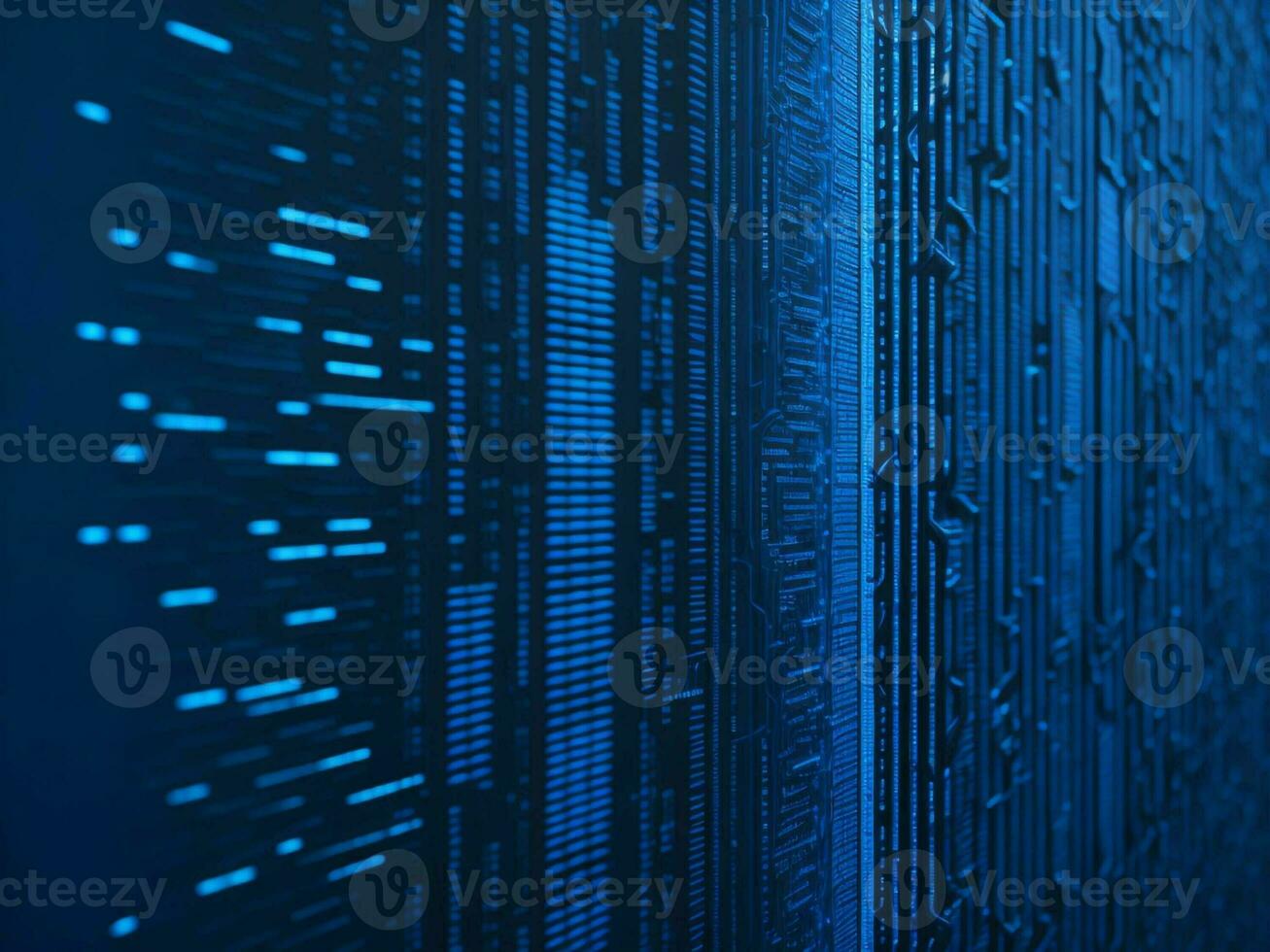 AI generated Digital Cyberspace with Particles and Digital Data Network Connections. High Speed Connection and Data Analysis Technology Digital Abstract Background Concept. 3d rendering photo