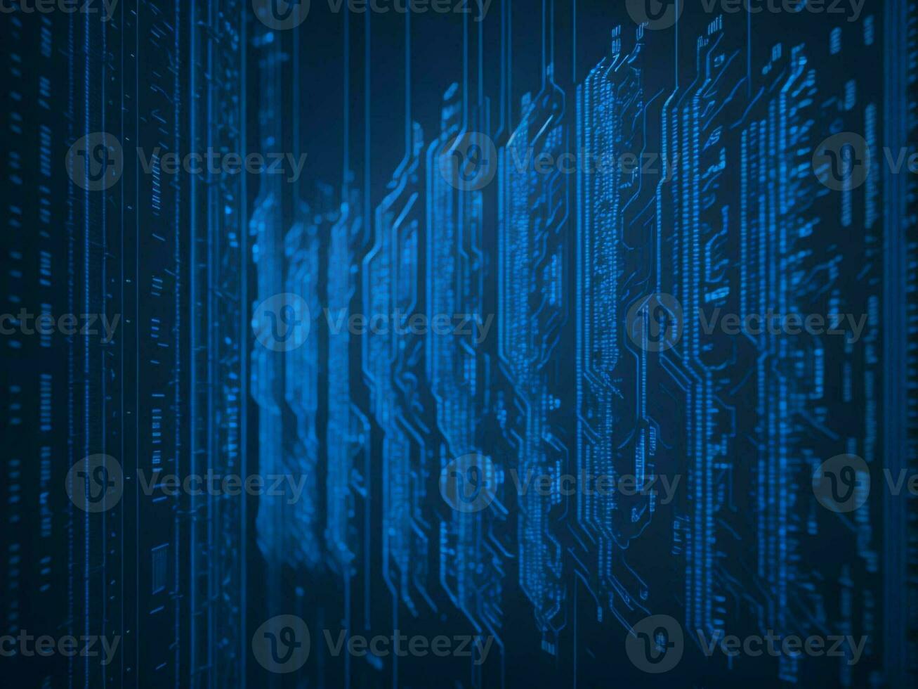 AI generated Digital Cyberspace with Particles and Digital Data Network Connections. High Speed Connection and Data Analysis Technology Digital Abstract Background Concept. 3d rendering photo