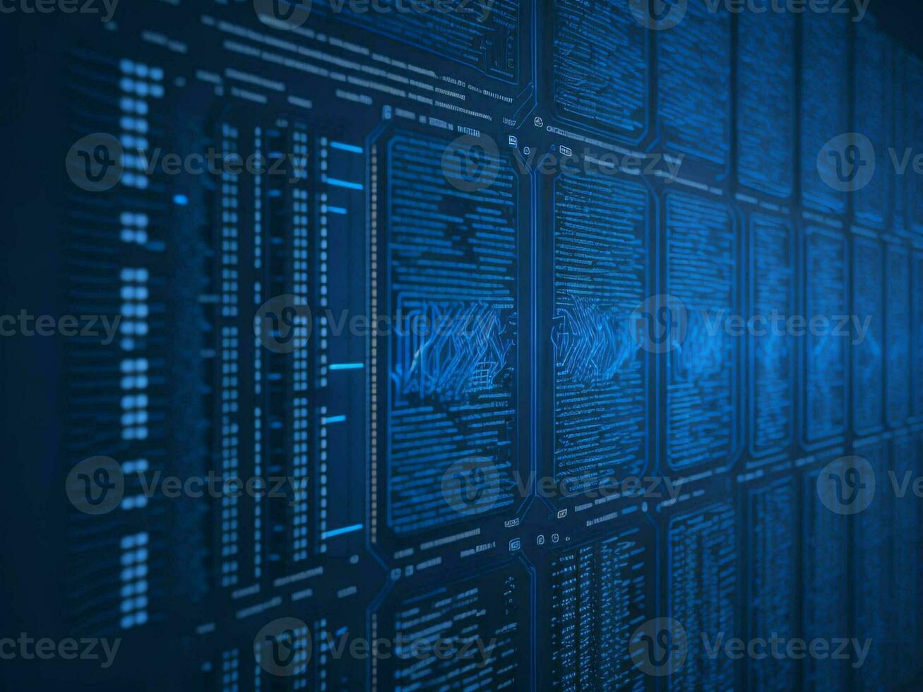 AI generated Digital Cyberspace with Particles and Digital Data Network Connections. High Speed Connection and Data Analysis Technology Digital Abstract Background Concept. 3d rendering photo