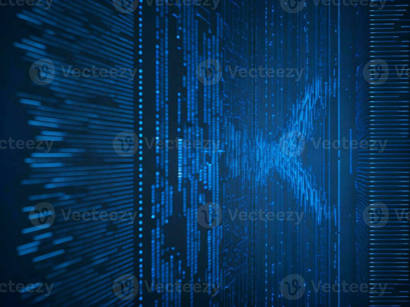 AI generated Digital Cyberspace with Particles and Digital Data Network Connections. High Speed Connection and Data Analysis Technology Digital Abstract Background Concept. 3d rendering photo