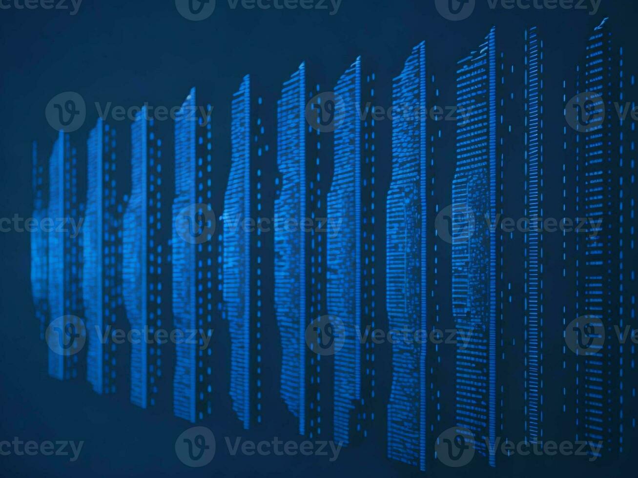 AI generated Digital Cyberspace with Particles and Digital Data Network Connections. High Speed Connection and Data Analysis Technology Digital Abstract Background Concept. 3d rendering photo