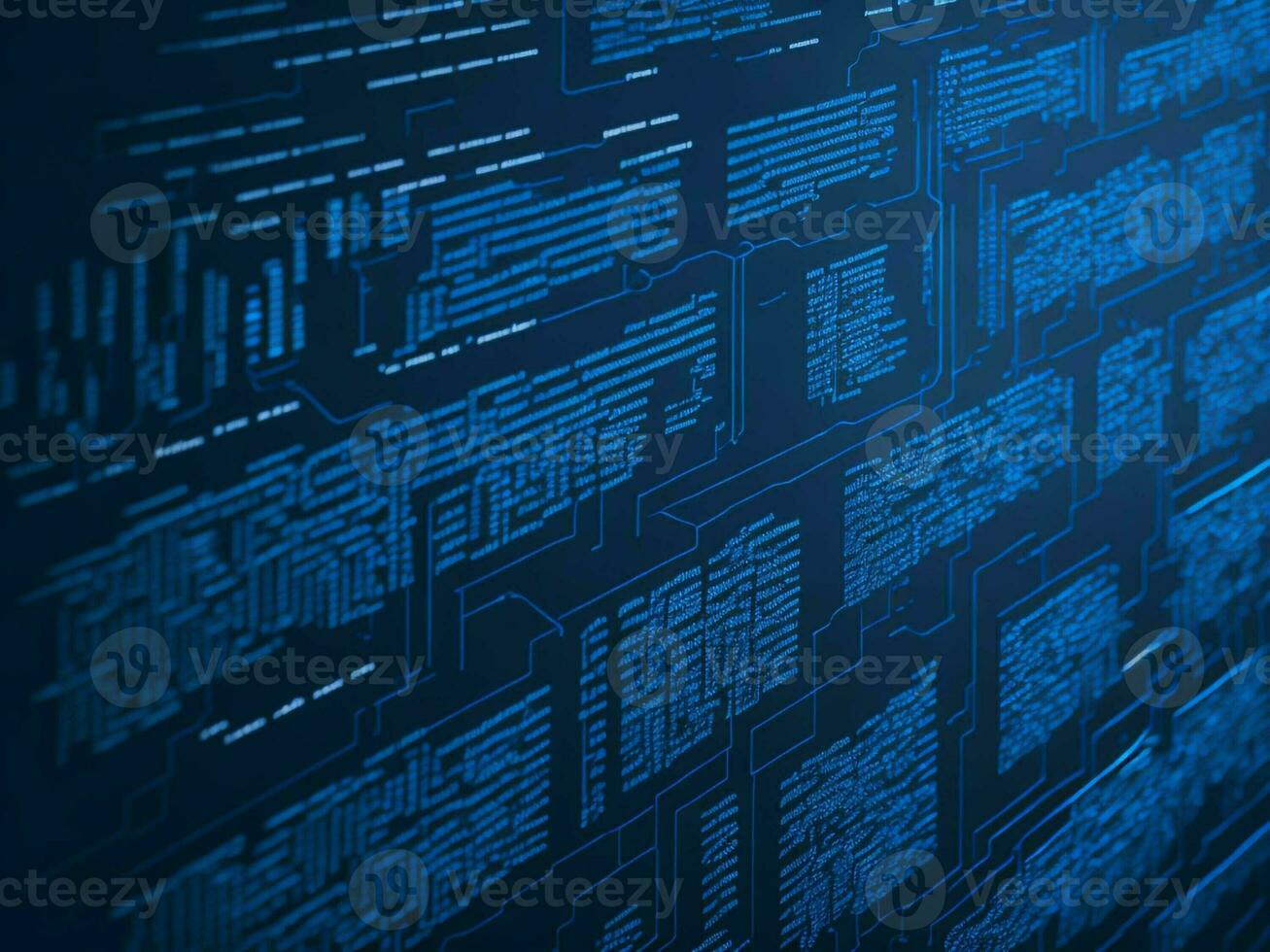 AI generated Digital Cyberspace with Particles and Digital Data Network Connections. High Speed Connection and Data Analysis Technology Digital Abstract Background Concept. 3d rendering photo