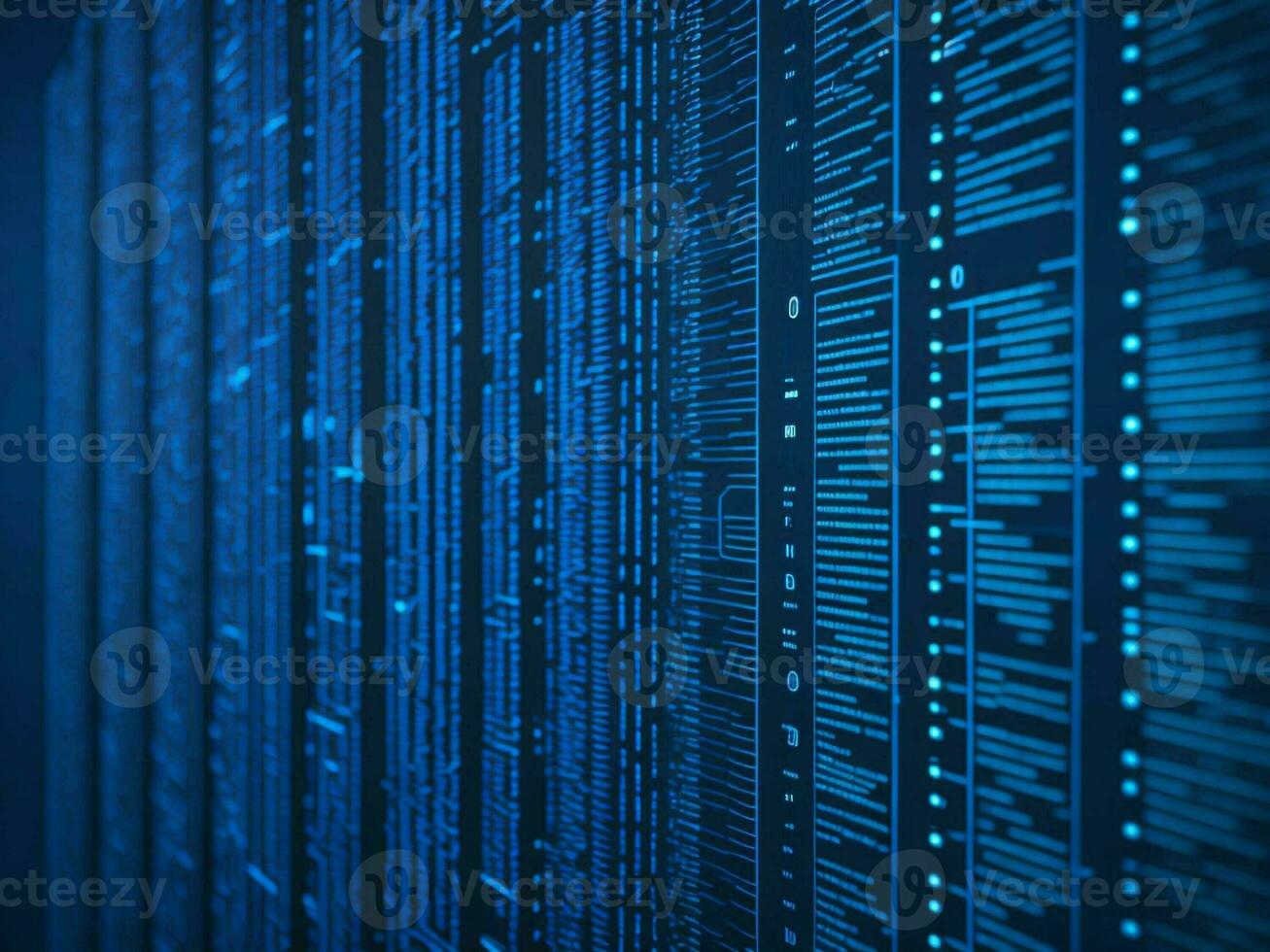 AI generated Digital Cyberspace with Particles and Digital Data Network Connections. High Speed Connection and Data Analysis Technology Digital Abstract Background Concept. 3d rendering photo