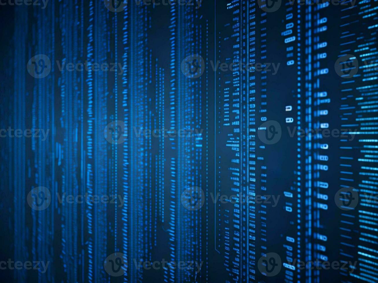 AI generated Digital Cyberspace with Particles and Digital Data Network Connections. High Speed Connection and Data Analysis Technology Digital Abstract Background Concept. 3d rendering photo