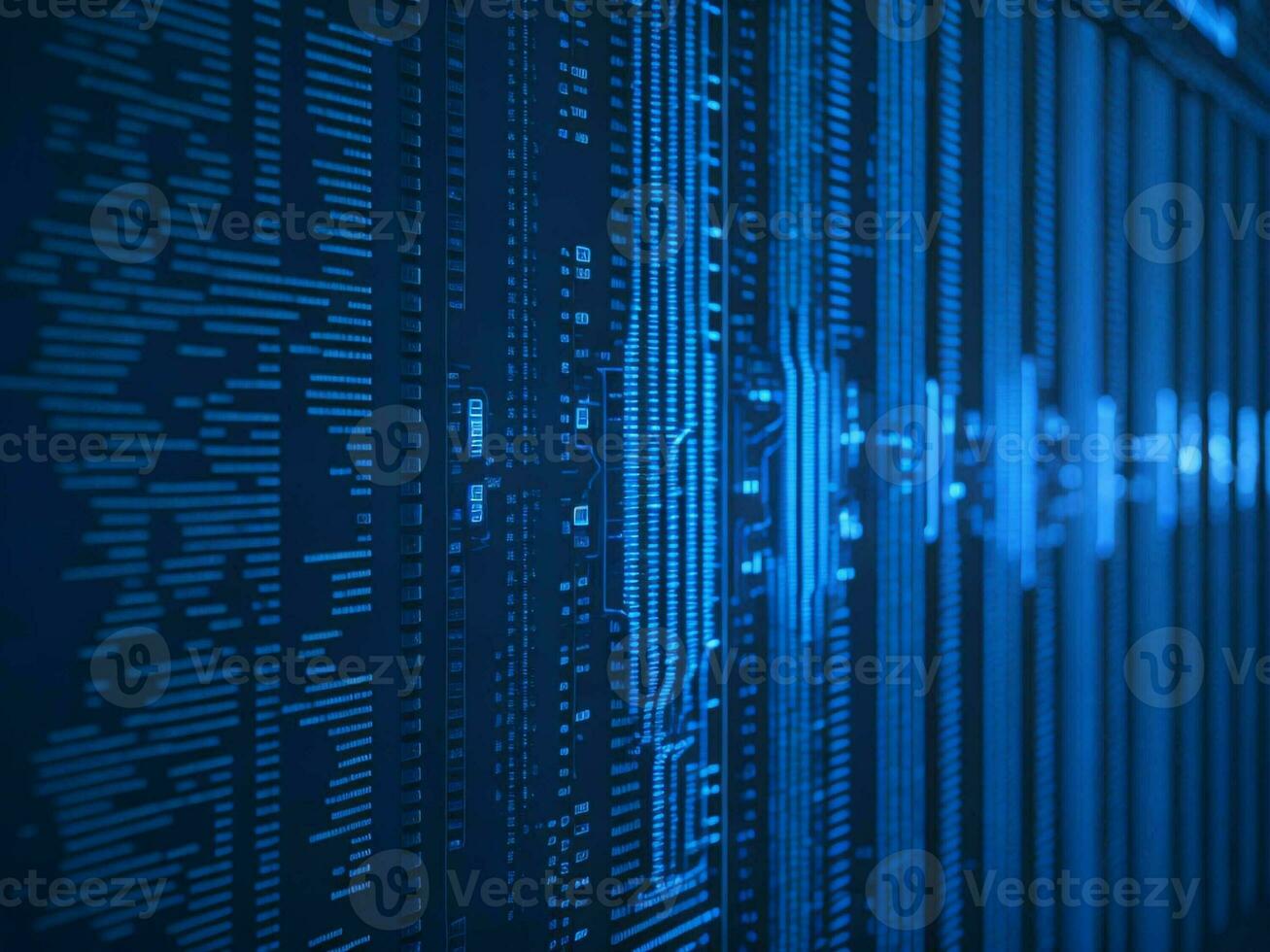 AI generated Digital Cyberspace with Particles and Digital Data Network Connections. High Speed Connection and Data Analysis Technology Digital Abstract Background Concept. 3d rendering photo