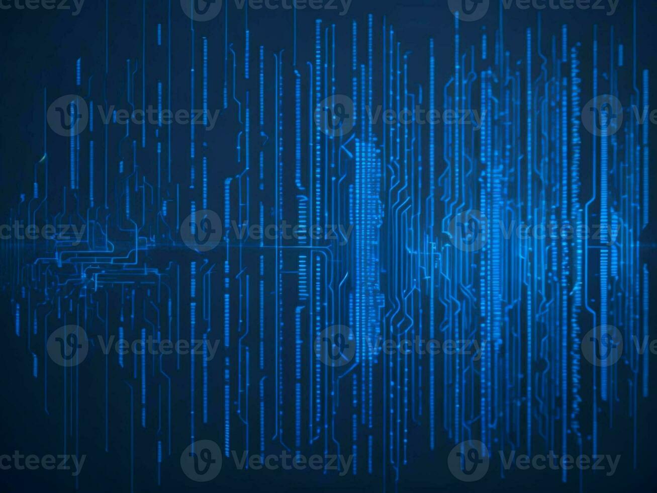 AI generated Digital Cyberspace with Particles and Digital Data Network Connections. High Speed Connection and Data Analysis Technology Digital Abstract Background Concept. 3d rendering photo