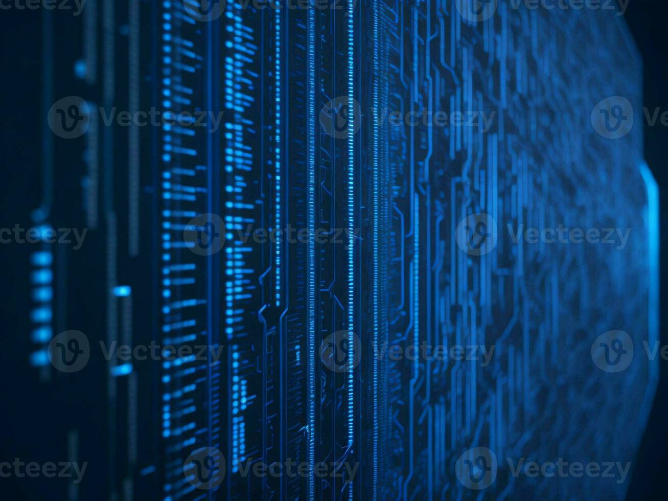 AI generated Digital Cyberspace with Particles and Digital Data Network Connections. High Speed Connection and Data Analysis Technology Digital Abstract Background Concept. 3d rendering photo