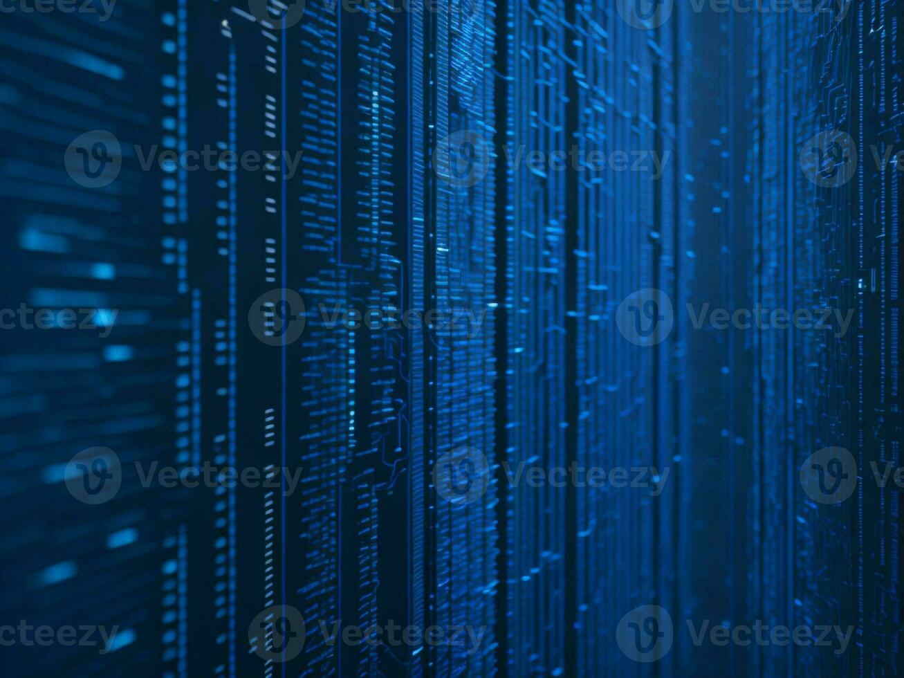 AI generated Digital Cyberspace with Particles and Digital Data Network Connections. High Speed Connection and Data Analysis Technology Digital Abstract Background Concept. 3d rendering photo