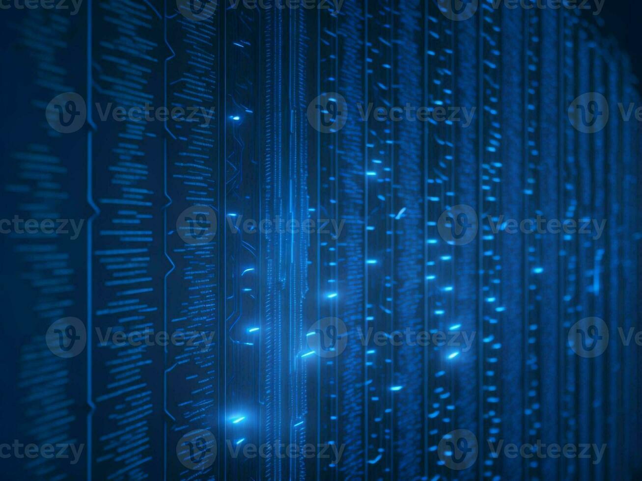 AI generated Digital Cyberspace with Particles and Digital Data Network Connections. High Speed Connection and Data Analysis Technology Digital Abstract Background Concept. 3d rendering photo