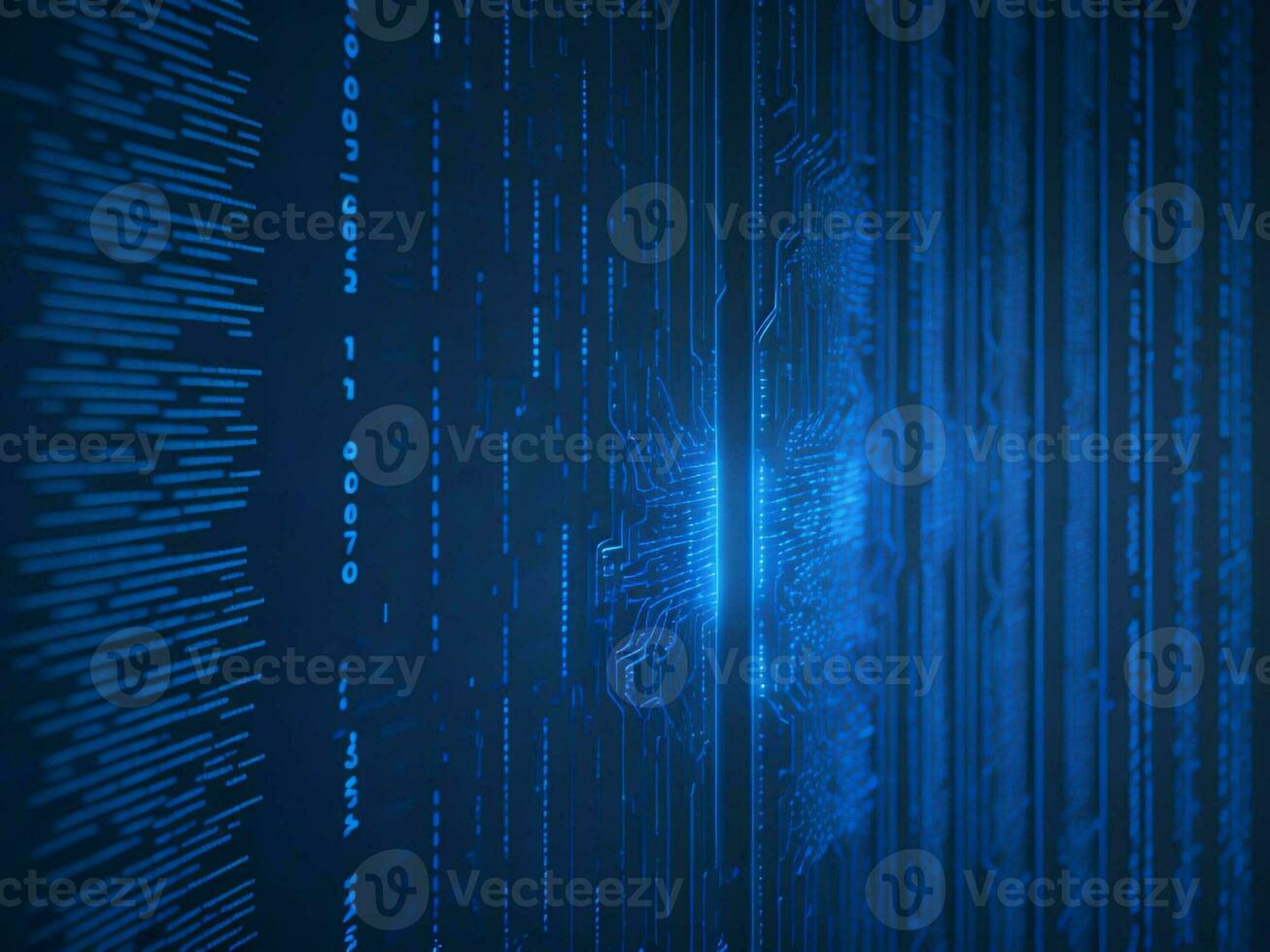 AI generated Digital Cyberspace with Particles and Digital Data Network Connections. High Speed Connection and Data Analysis Technology Digital Abstract Background Concept. 3d rendering photo