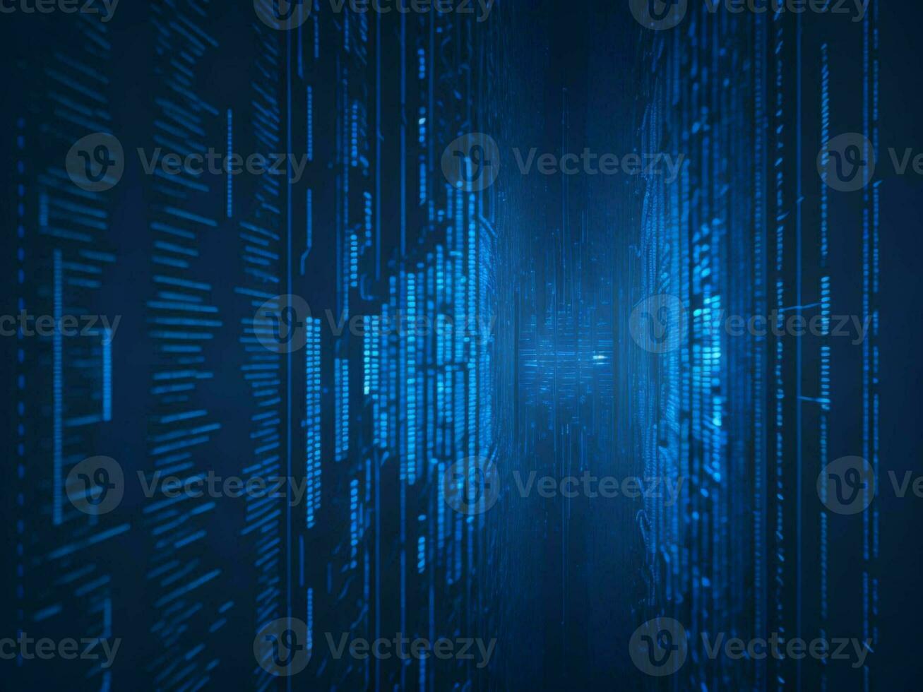 AI generated Digital Cyberspace with Particles and Digital Data Network Connections. High Speed Connection and Data Analysis Technology Digital Abstract Background Concept. 3d rendering photo