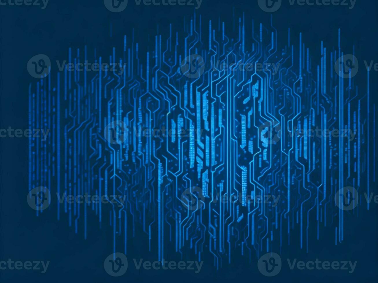 AI generated Digital Cyberspace with Particles and Digital Data Network Connections. High Speed Connection and Data Analysis Technology Digital Abstract Background Concept. 3d rendering photo