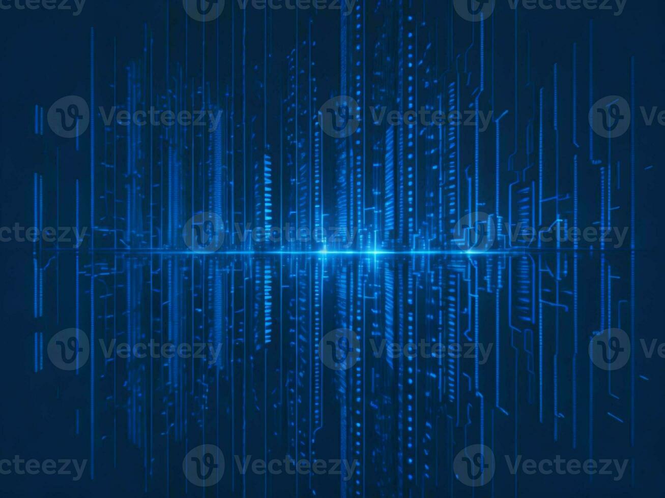 AI generated Digital Cyberspace with Particles and Digital Data Network Connections. High Speed Connection and Data Analysis Technology Digital Abstract Background Concept. 3d rendering photo