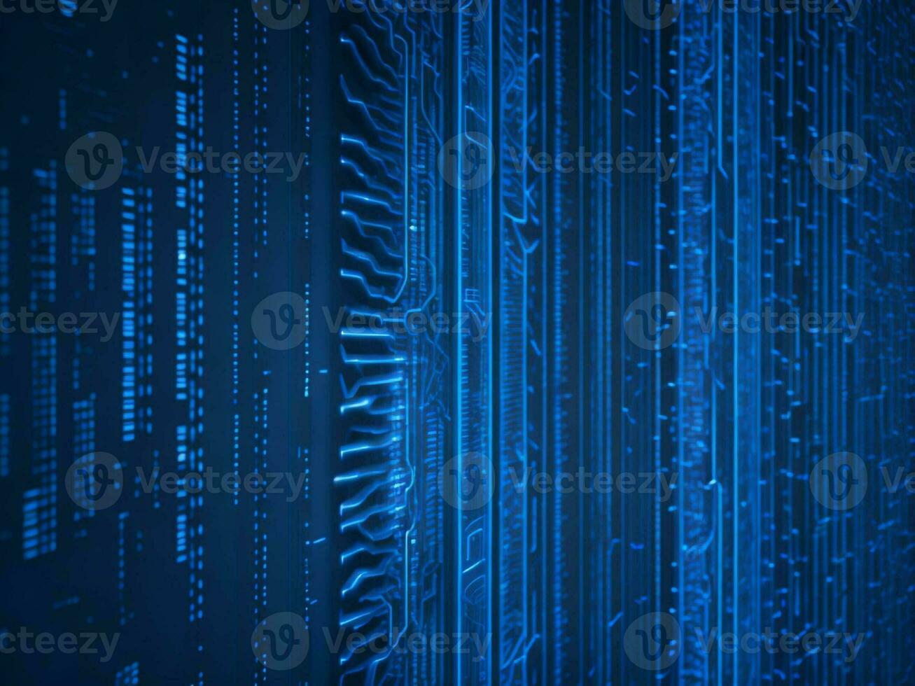 AI generated Digital Cyberspace with Particles and Digital Data Network Connections. High Speed Connection and Data Analysis Technology Digital Abstract Background Concept. 3d rendering photo