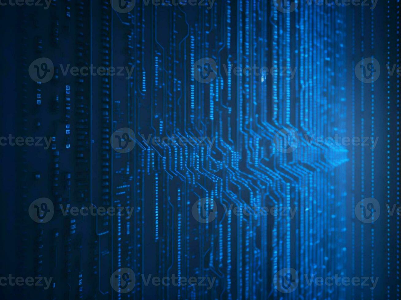 AI generated Digital Cyberspace with Particles and Digital Data Network Connections. High Speed Connection and Data Analysis Technology Digital Abstract Background Concept. 3d rendering photo