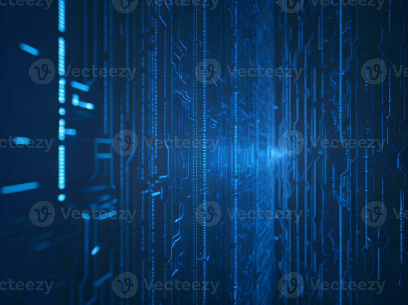 AI generated Digital Cyberspace with Particles and Digital Data Network Connections. High Speed Connection and Data Analysis Technology Digital Abstract Background Concept. 3d rendering photo