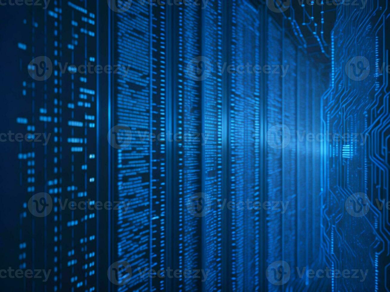AI generated Digital Cyberspace with Particles and Digital Data Network Connections. High Speed Connection and Data Analysis Technology Digital Abstract Background Concept. 3d rendering photo