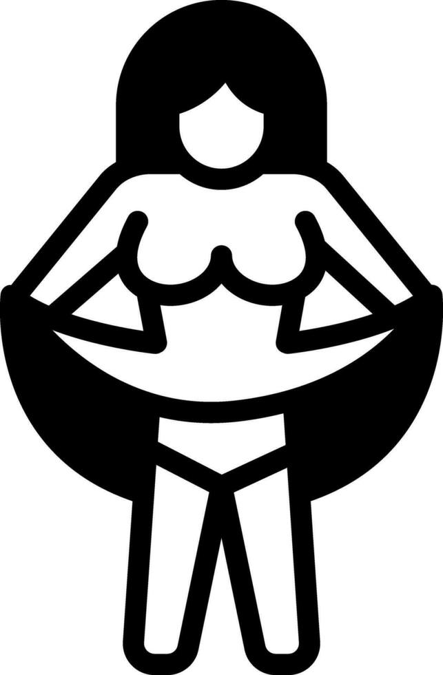 solid icon for upskirts vector