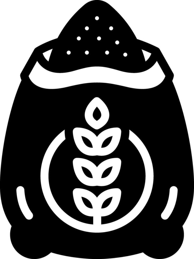 solid icon for grain vector