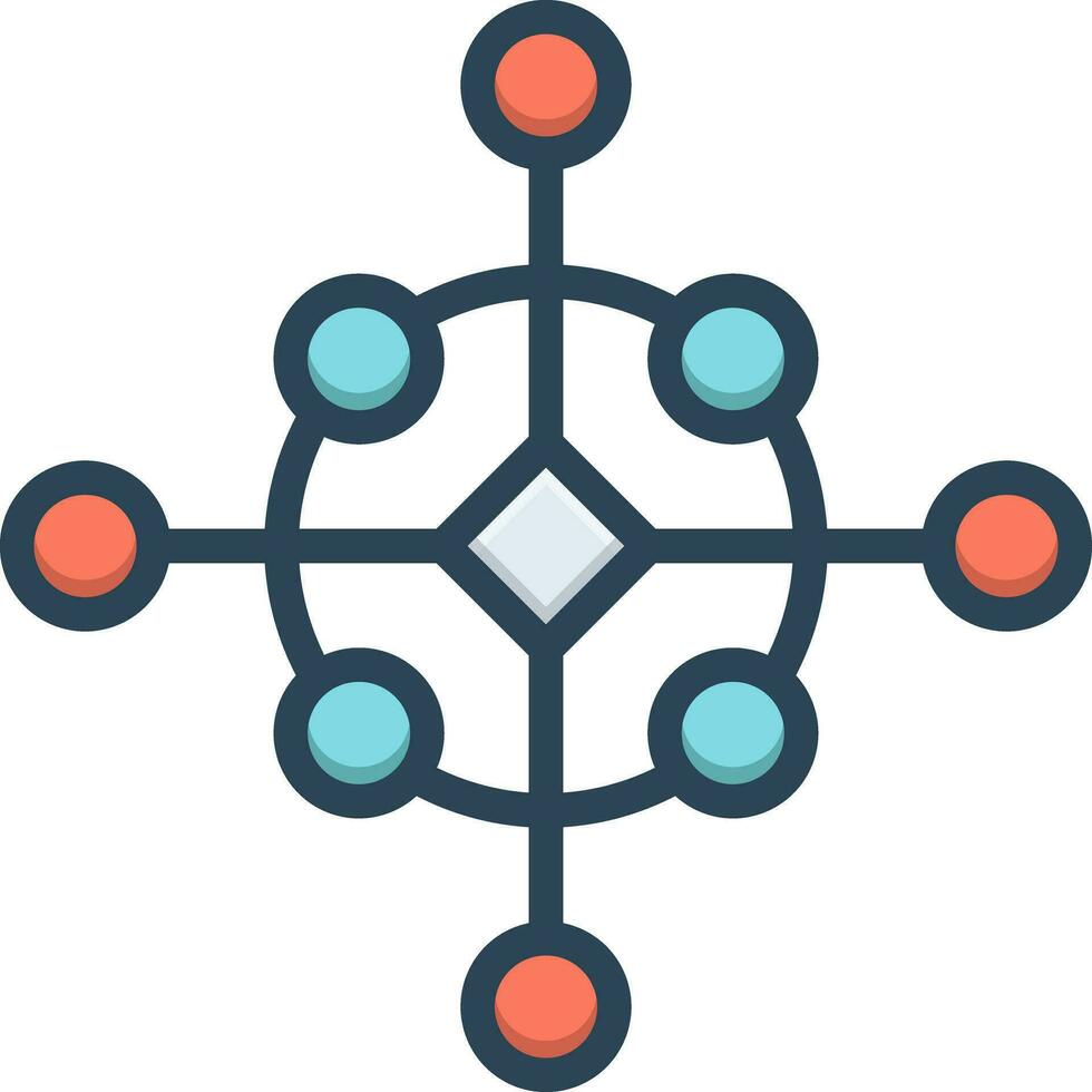 color icon for channels vector