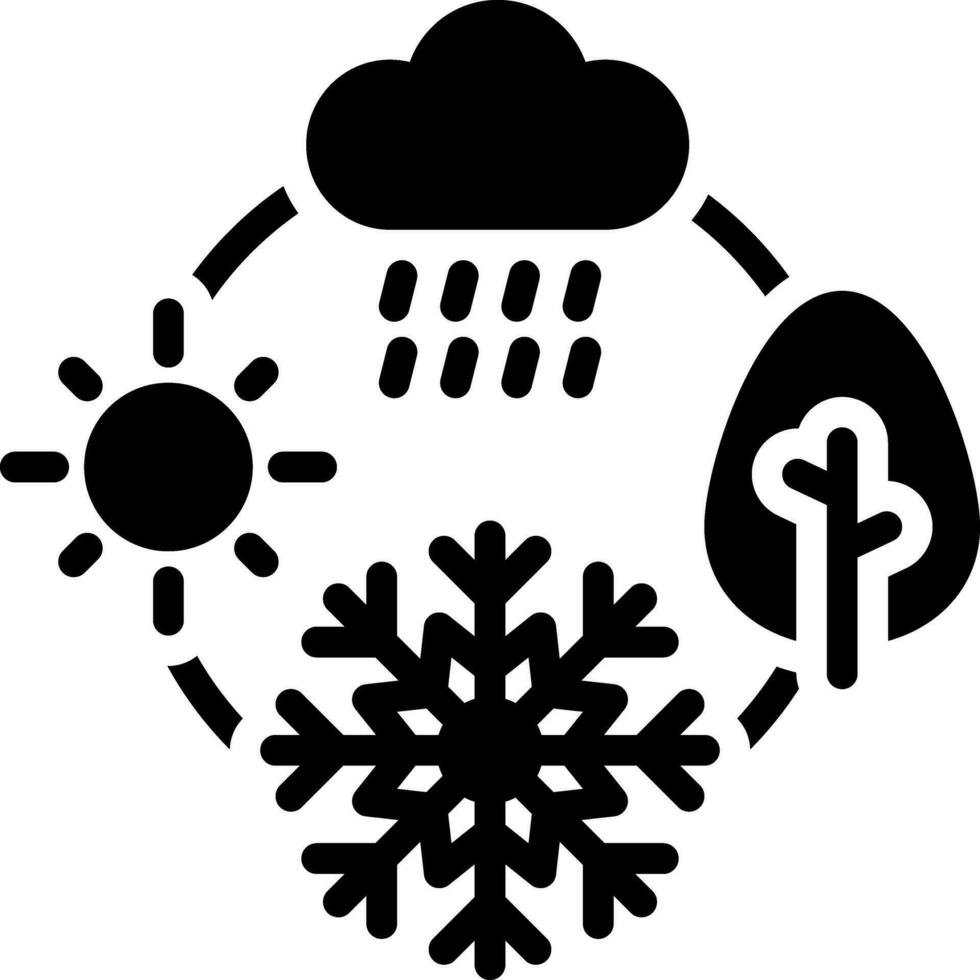 solid icon for season vector