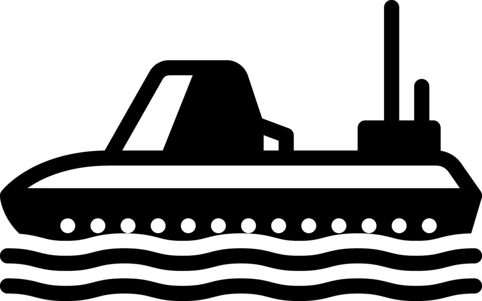 solid icon for boat vector